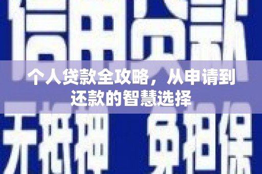 下城个人贷款全攻略，从申请到还款的智慧选择
