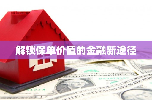 下城解锁保单价值的金融新途径