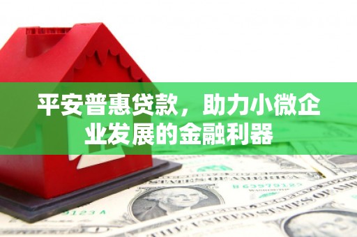 下城平安普惠贷款，助力小微企业发展的金融利器