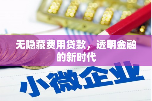 下城无隐藏费用贷款，透明金融的新时代