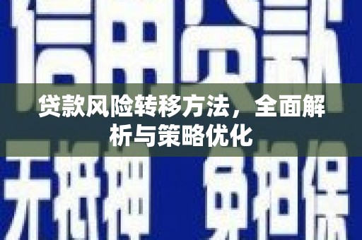 下城贷款风险转移方法，全面解析与策略优化