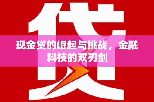 下城现金贷的崛起与挑战，金融科技的双刃剑