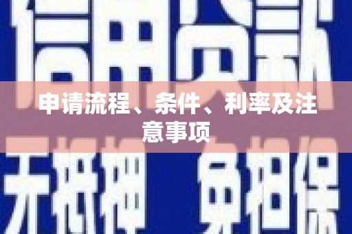 下城申请流程、条件、利率及注意事项