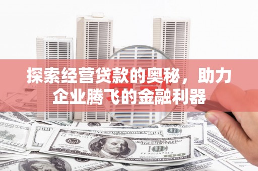 下城探索经营贷款的奥秘，助力企业腾飞的金融利器