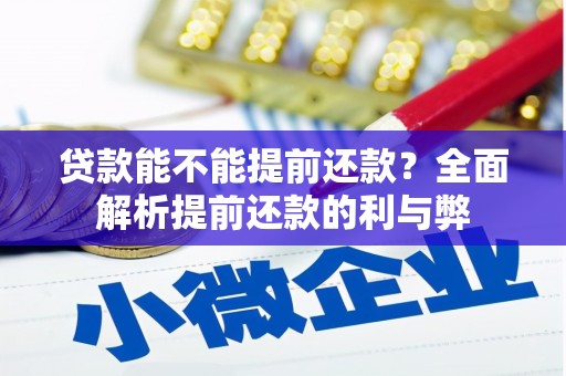 下城贷款能不能提前还款？全面解析提前还款的利与弊
