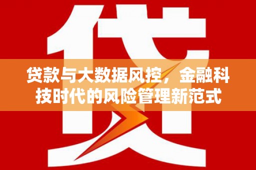 下城贷款与大数据风控，金融科技时代的风险管理新范式