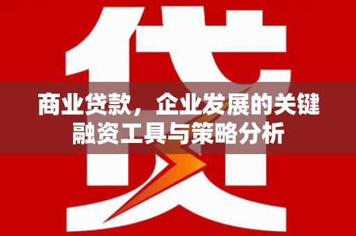 下城商业贷款，企业发展的关键融资工具与策略分析