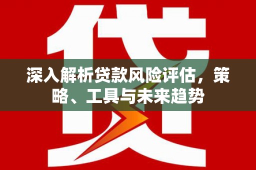 下城深入解析贷款风险评估，策略、工具与未来趋势