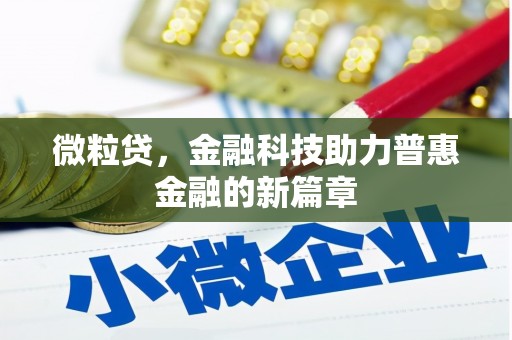 下城微粒贷，金融科技助力普惠金融的新篇章