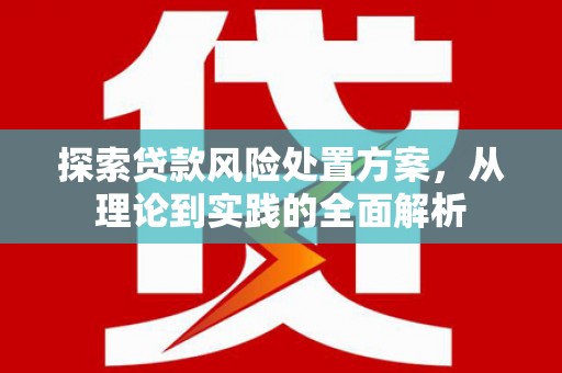 下城探索贷款风险处置方案，从理论到实践的全面解析