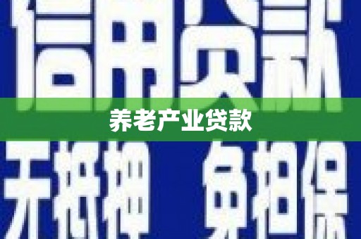 下城养老产业贷款