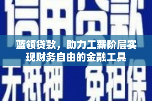 下城蓝领贷款，助力工薪阶层实现财务自由的金融工具