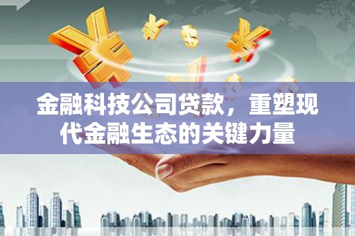 下城金融科技公司贷款，重塑现代金融生态的关键力量