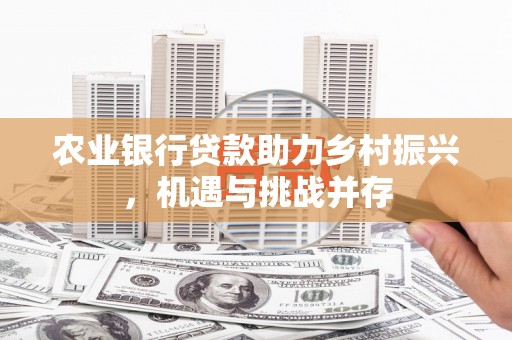 下城农业银行贷款助力乡村振兴，机遇与挑战并存