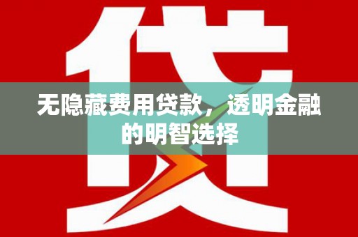 下城无隐藏费用贷款，透明金融的明智选择