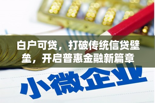 下城白户可贷，打破传统信贷壁垒，开启普惠金融新篇章