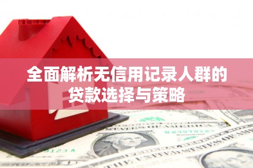 下城全面解析无信用记录人群的贷款选择与策略