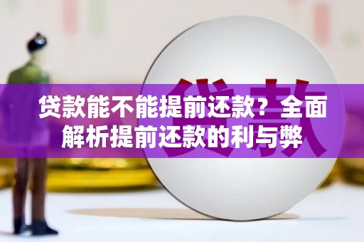 下城贷款能不能提前还款？全面解析提前还款的利与弊